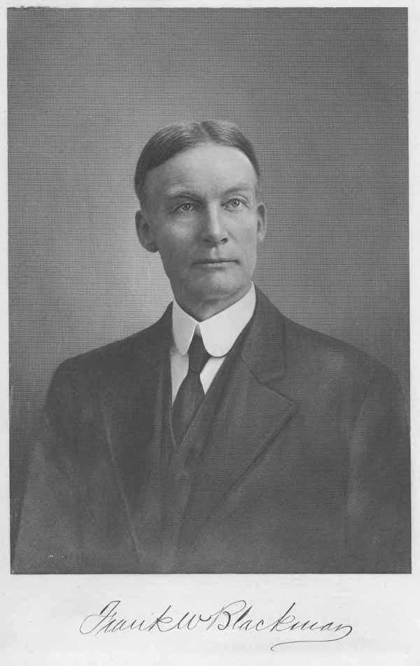 Portrait of Frank W. (Frank Wilson) Blackmar