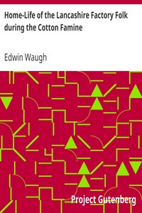 Home-Life of the Lancashire Factory Folk during the Cotton Famine by Edwin Waugh