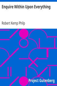 Enquire Within Upon Everything
The Great Victorian Domestic Standby by Robert Kemp Philp