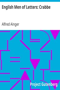 English Men of Letters: Crabbe by Alfred Ainger