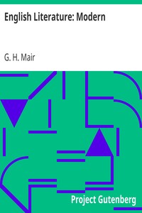 English Literature: Modern by G. H. (George Herbert) Mair