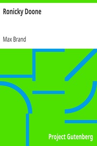 Ronicky Doone by Max Brand