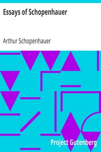 Essays of Schopenhauer by Arthur Schopenhauer