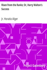Risen from the Ranks; Or, Harry Walton's Success by Horatio Alger