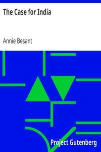 The Case for India by Annie Besant