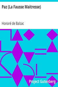 Paz (La Fausse Maitresse) by Honoré de Balzac