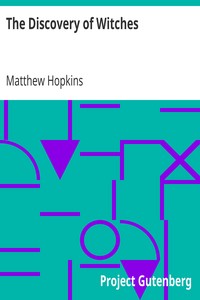 The Discovery of Witches by Matthew Hopkins