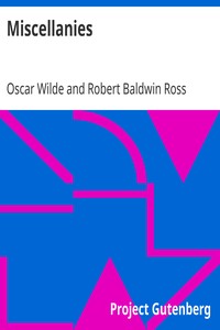 Miscellanies by Oscar Wilde