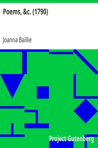 Poems, &c. (1790)
Wherein It Is Attempted To Describe Certain Views Of Nature And Of Rustic Manners; And Also, To Point Out, In Some Instances, The Different Influence Which The Same Circumstances Produce On Different Characters by Joanna Baillie