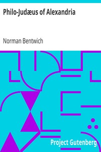Philo-Judæus of Alexandria by Norman Bentwich