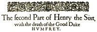 King Henry VI, the second part by William Shakespeare