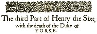 King Henry VI, the third part by William Shakespeare
