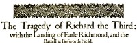King Richard III by William Shakespeare