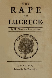The Rape of Lucrece by William Shakespeare