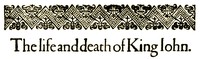 King John by William Shakespeare