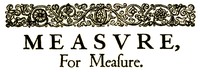 Measure for Measure by William Shakespeare