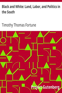 Black and White: Land, Labor, and Politics in the South by Timothy Thomas Fortune