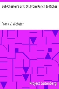 Bob Chester's Grit; Or, From Ranch to Riches by Frank V. Webster