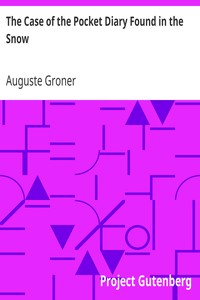 The Case of the Pocket Diary Found in the Snow by Auguste Groner