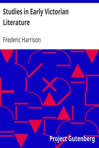 Studies in Early Victorian Literature by Frederic Harrison