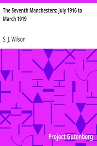 The Seventh Manchesters: July 1916 to March 1919 by S. J. Wilson