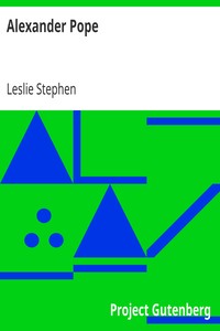 Alexander Pope by Leslie Stephen