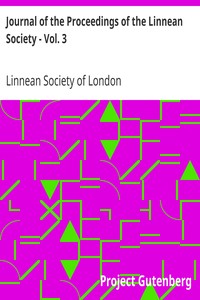 Journal of the Proceedings of the Linnean Society - Vol. 3
Zoology by Linnean Society of London
