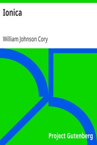 Ionica by William Johnson Cory