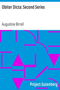 Obiter Dicta: Second Series by Augustine Birrell