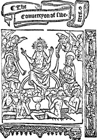 The Conuercyon of swerers
(The Conversion of Swearers) by Stephen Hawes