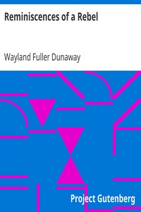 Reminiscences of a Rebel by Wayland Fuller Dunaway