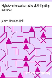 High Adventure: A Narrative of Air Fighting in France by James Norman Hall