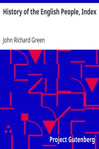 History of the English People, Index by John Richard Green