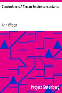 Concordance: A Terran Empire concordance by Ann Wilson