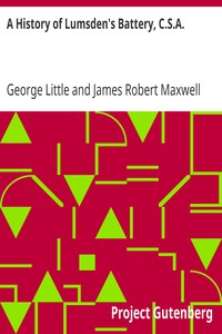 A History of Lumsden's Battery, C.S.A. by George Little
