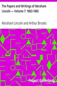 The Papers and Writings of Abraham Lincoln — Volume 7: 1863-1865 by Abraham Lincoln