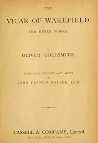 The Vicar of Wakefield by Oliver Goldsmith