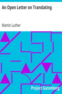 An Open Letter on Translating by Martin Luther