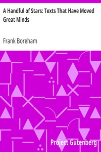 A Handful of Stars: Texts That Have Moved Great Minds by Frank Boreham