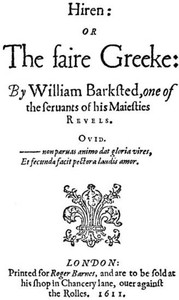 Seven Minor Epics of the English Renaissance (1596-1624) by William Barksted