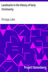 Landmarks in the History of Early Christianity by Kirsopp Lake