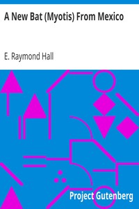 A New Bat (Myotis) From Mexico by E. Raymond (Eugene Raymond) Hall