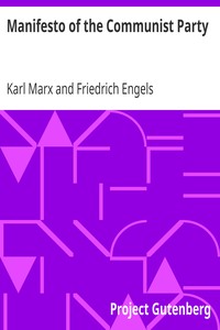 Manifesto of the Communist Party by Karl Marx
