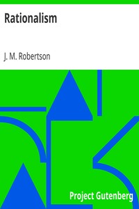 Rationalism by J. M. (John Mackinnon) Robertson