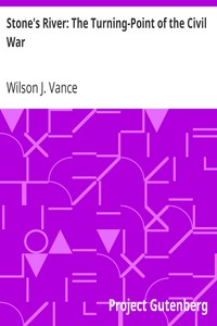 Stone's River: The Turning-Point of the Civil War by Wilson J. Vance