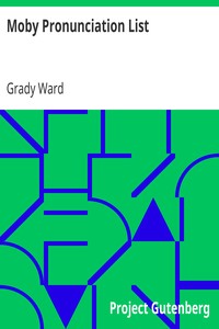 Moby Pronunciation List by Grady Ward