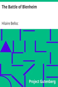 The Battle of Blenheim by Hilaire Belloc