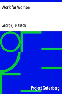 Work for Women by George J. Manson