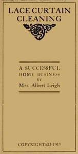 Lace Curtain Cleaning: A Successful Home Business by Sarah Ann Leigh