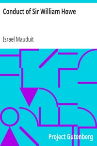 Conduct of Sir William Howe by Israel Mauduit